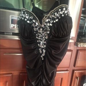 Papaya black sequins dress